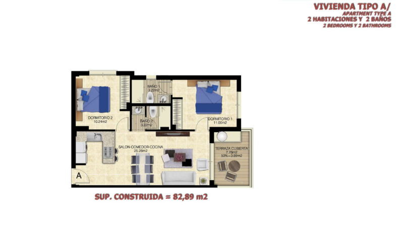 Plano vivienda tipo A